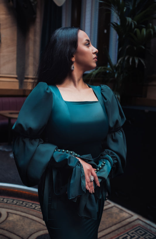 Amalia Dress | Emerald Green